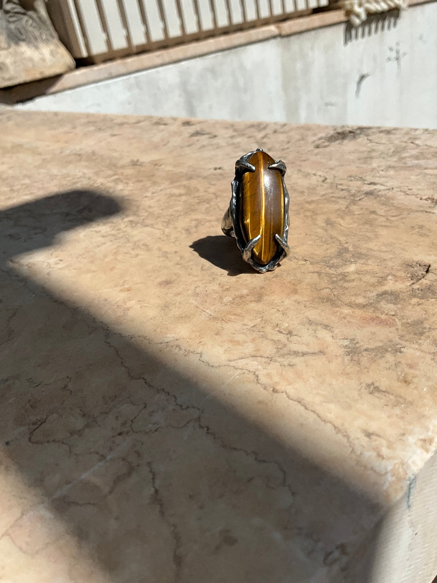 N.10 Tiger Eye Massive Heavy Ring - Pyāra Designs