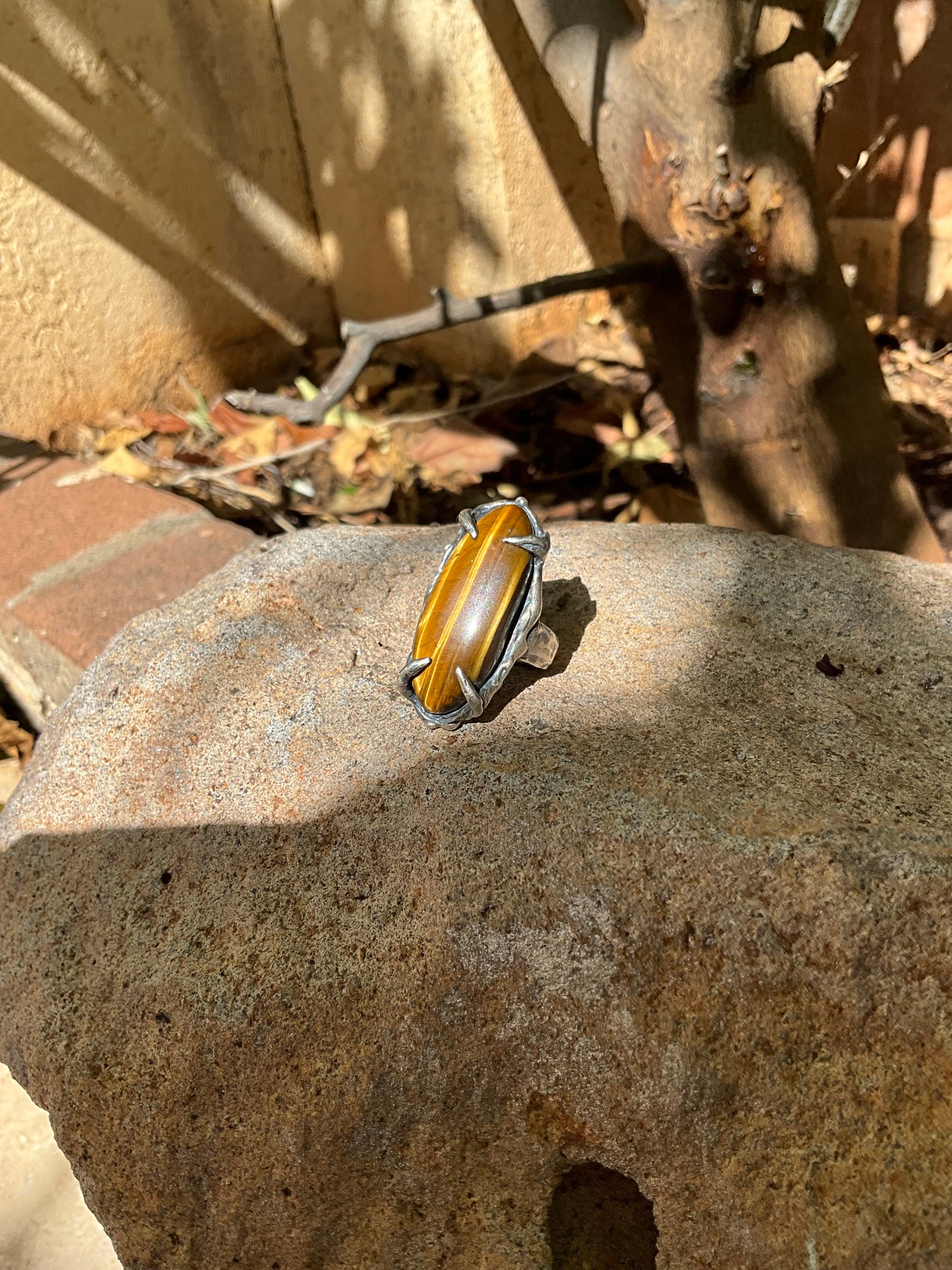 N.10 Tiger Eye Massive Heavy Ring - Pyāra Designs