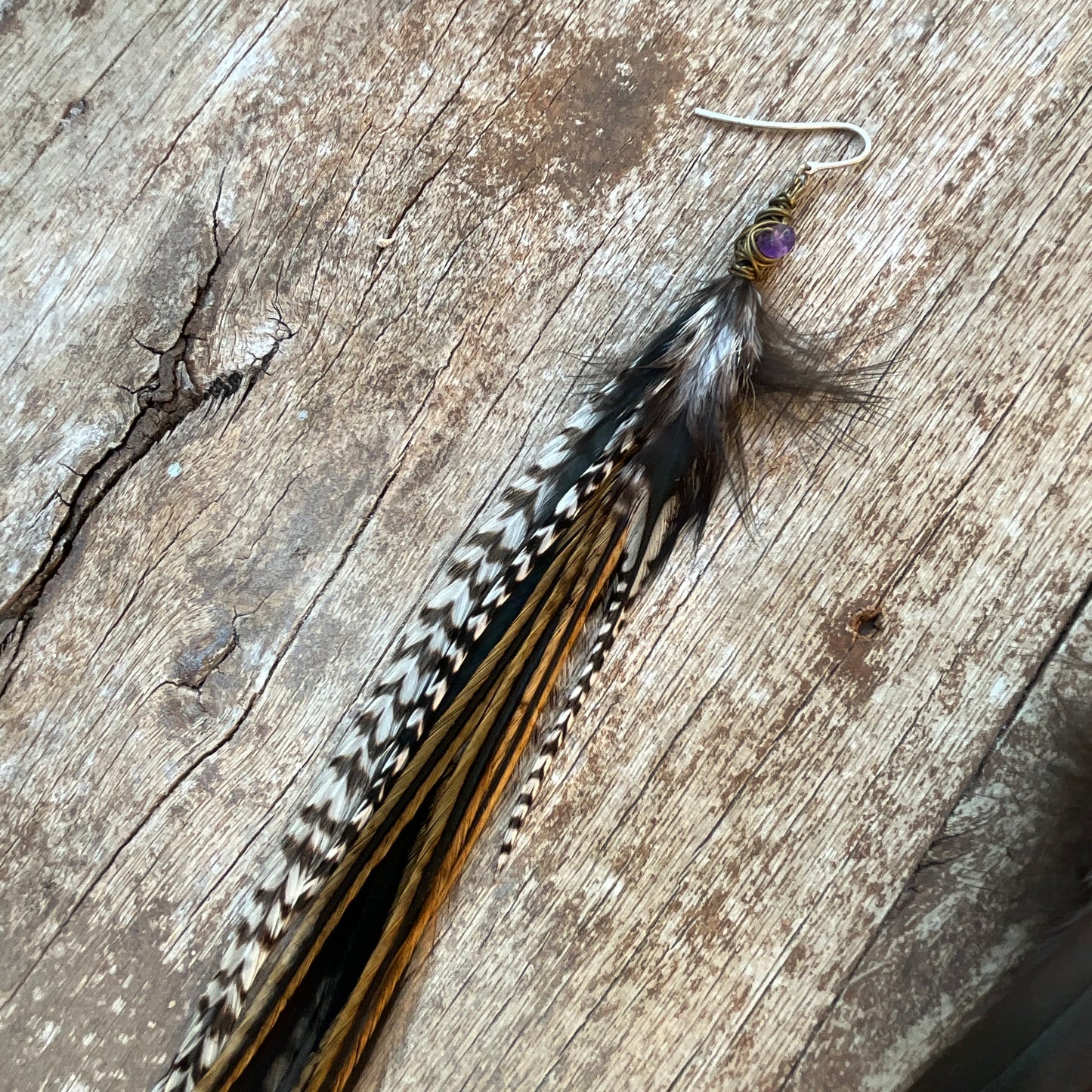 Gemstones Feathers Earring - Pyāra Designs