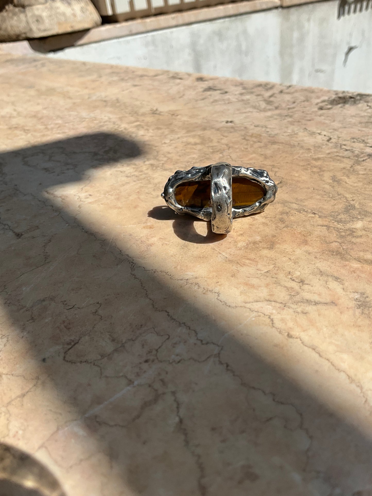 N.10 Tiger Eye Massive Heavy Ring - Pyāra Designs
