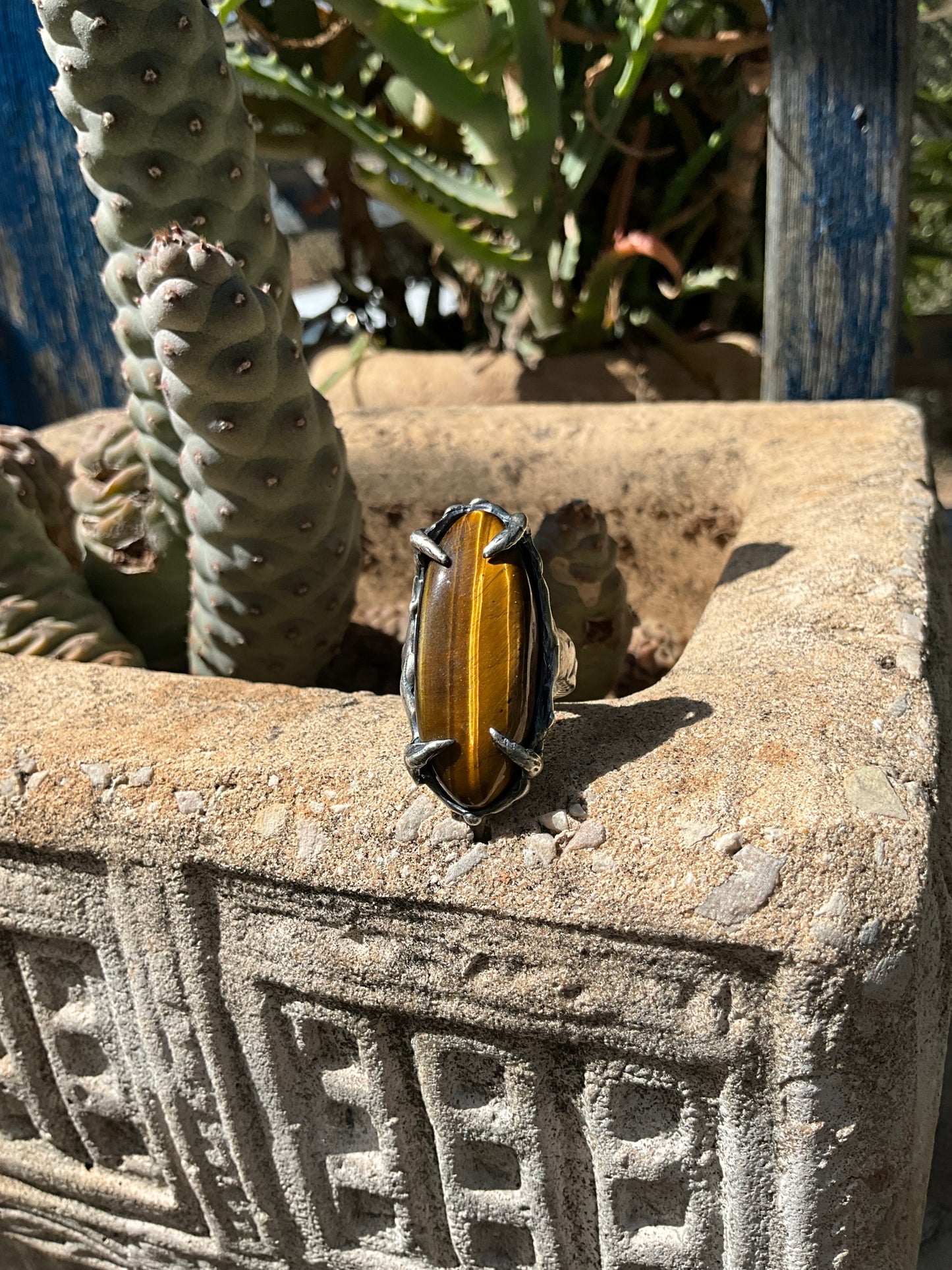 N.10 Tiger Eye Massive Heavy Ring - Pyāra Designs
