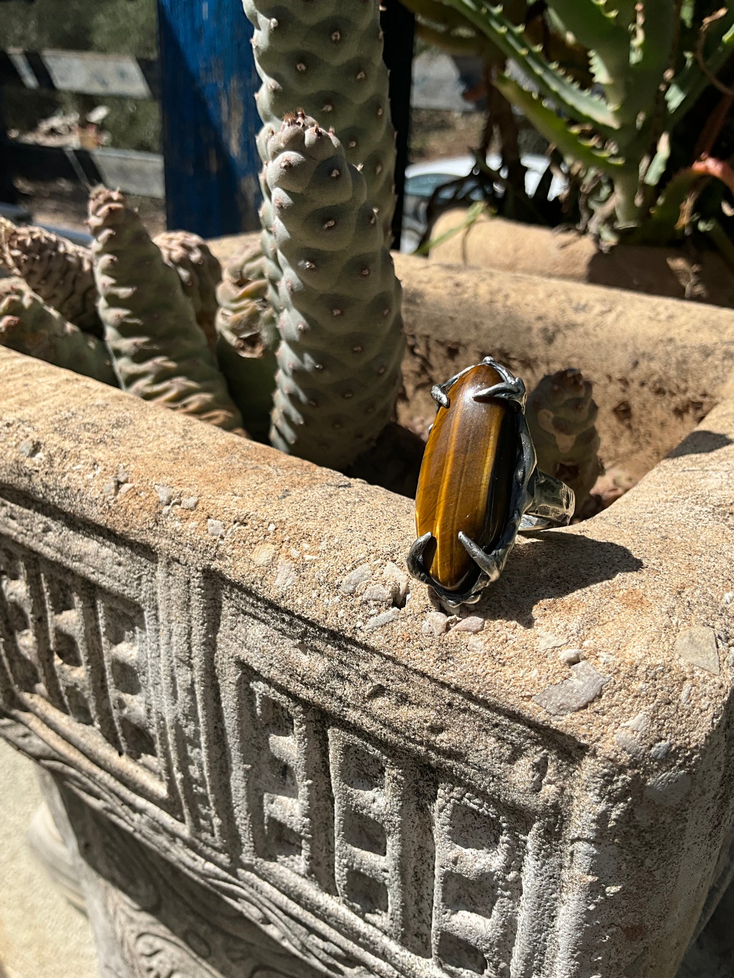 N.10 Tiger Eye Massive Heavy Ring - Pyāra Designs
