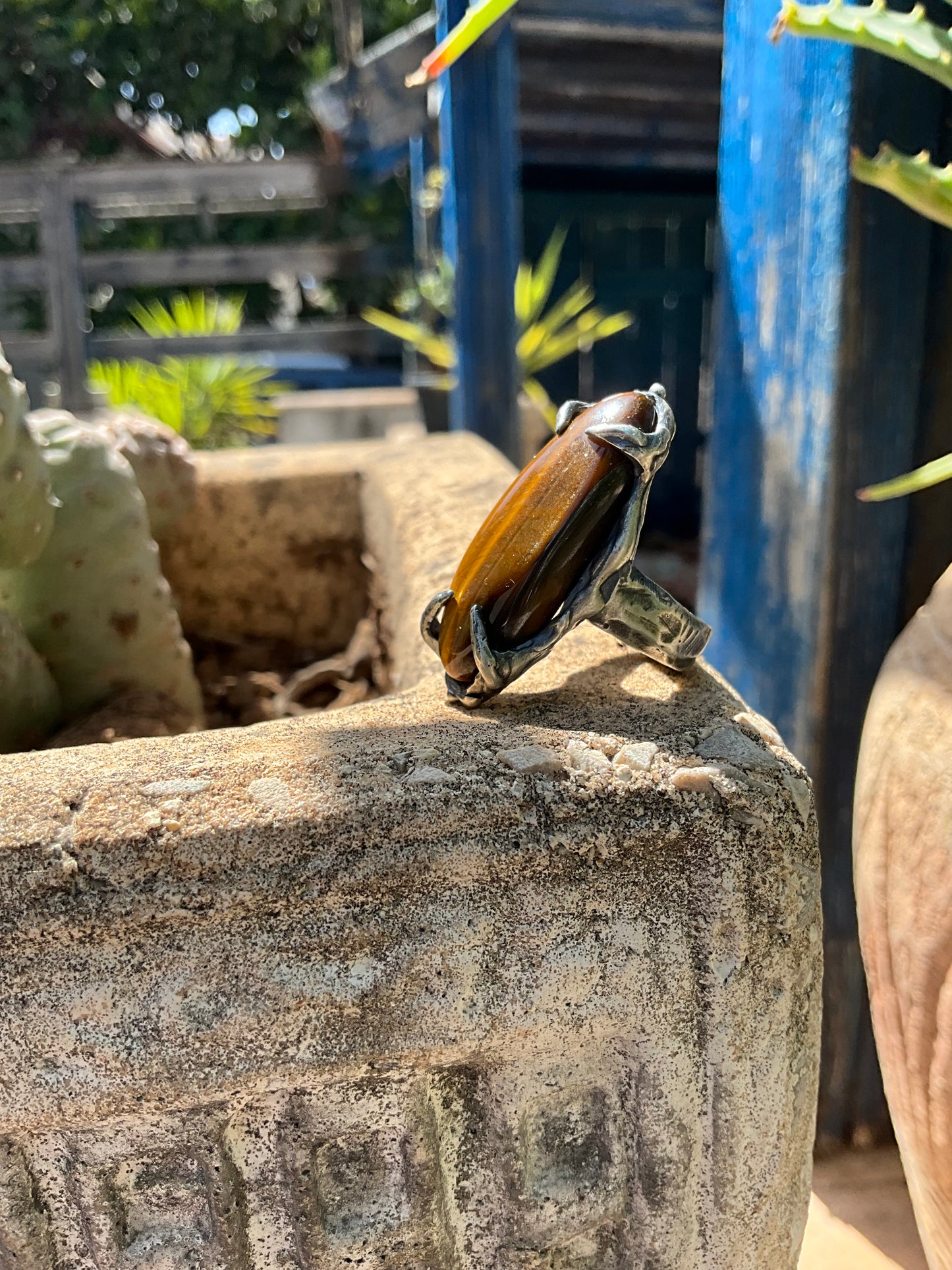 N.10 Tiger Eye Massive Heavy Ring - Pyāra Designs
