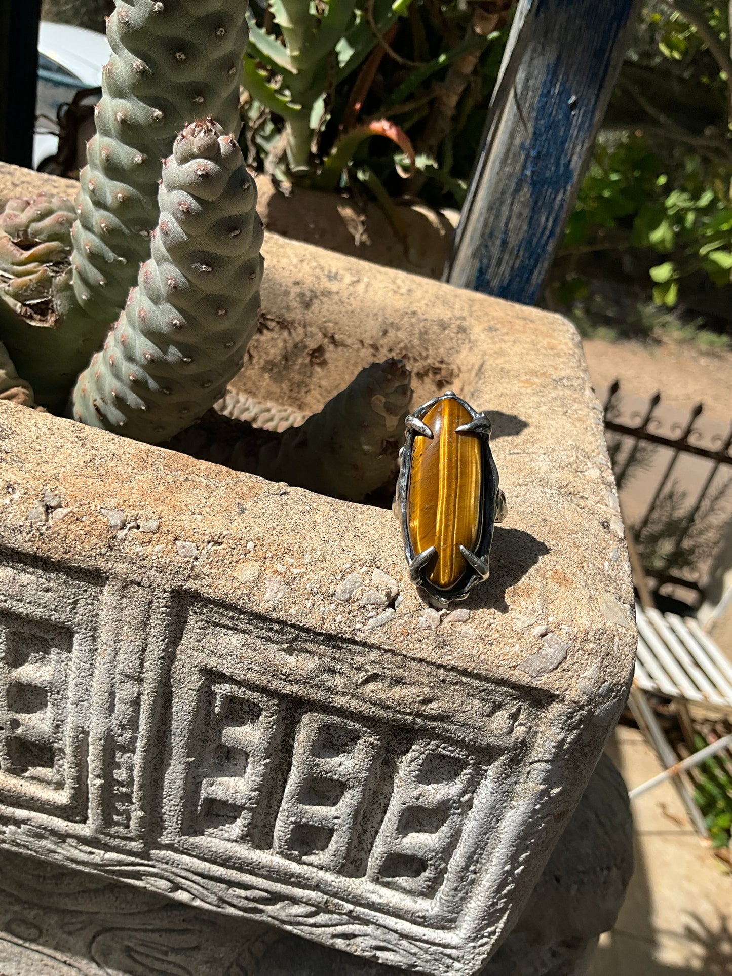 N.10 Tiger Eye Massive Heavy Ring - Pyāra Designs