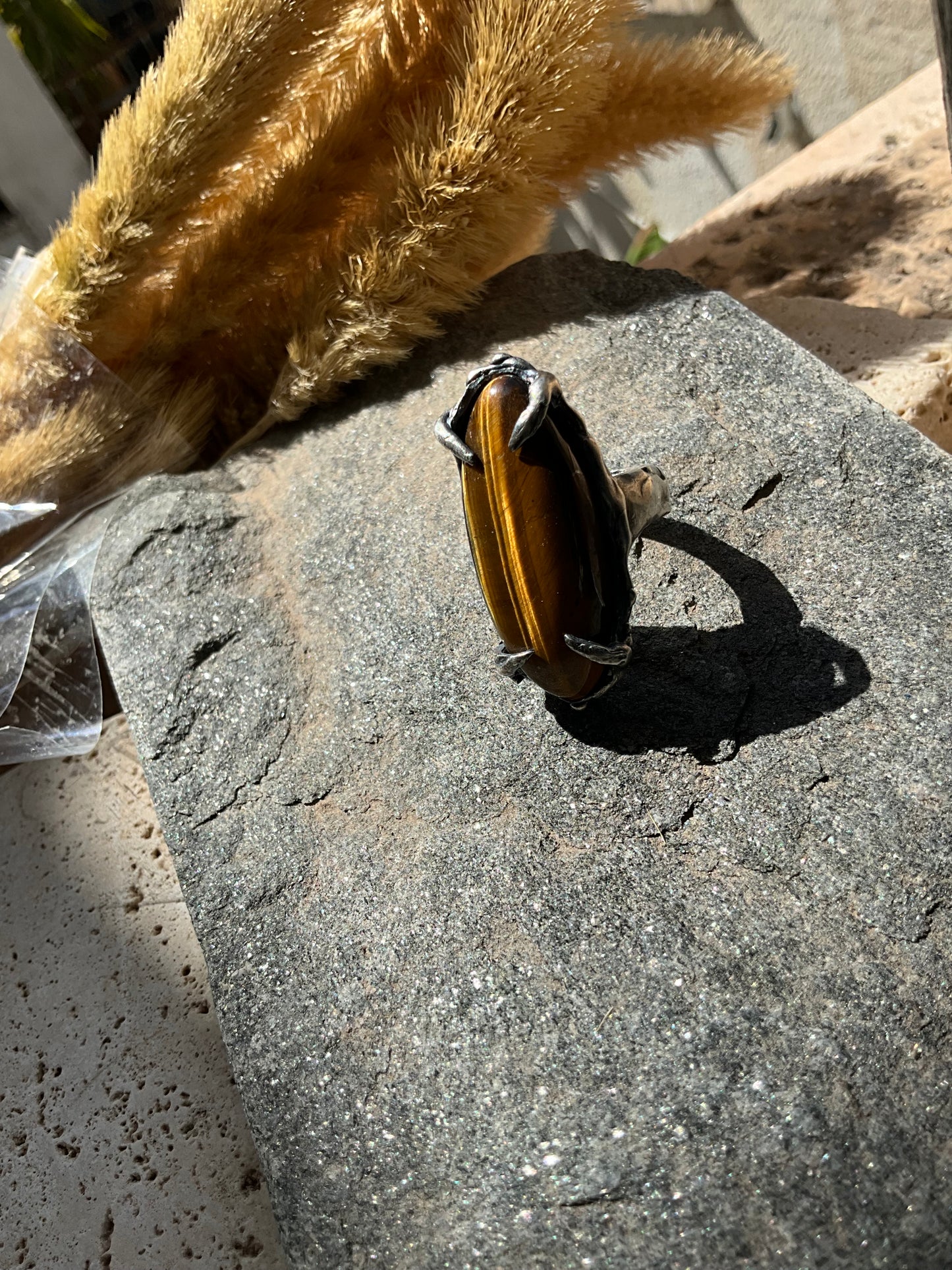 N.10 Tiger Eye Massive Heavy Ring - Pyāra Designs