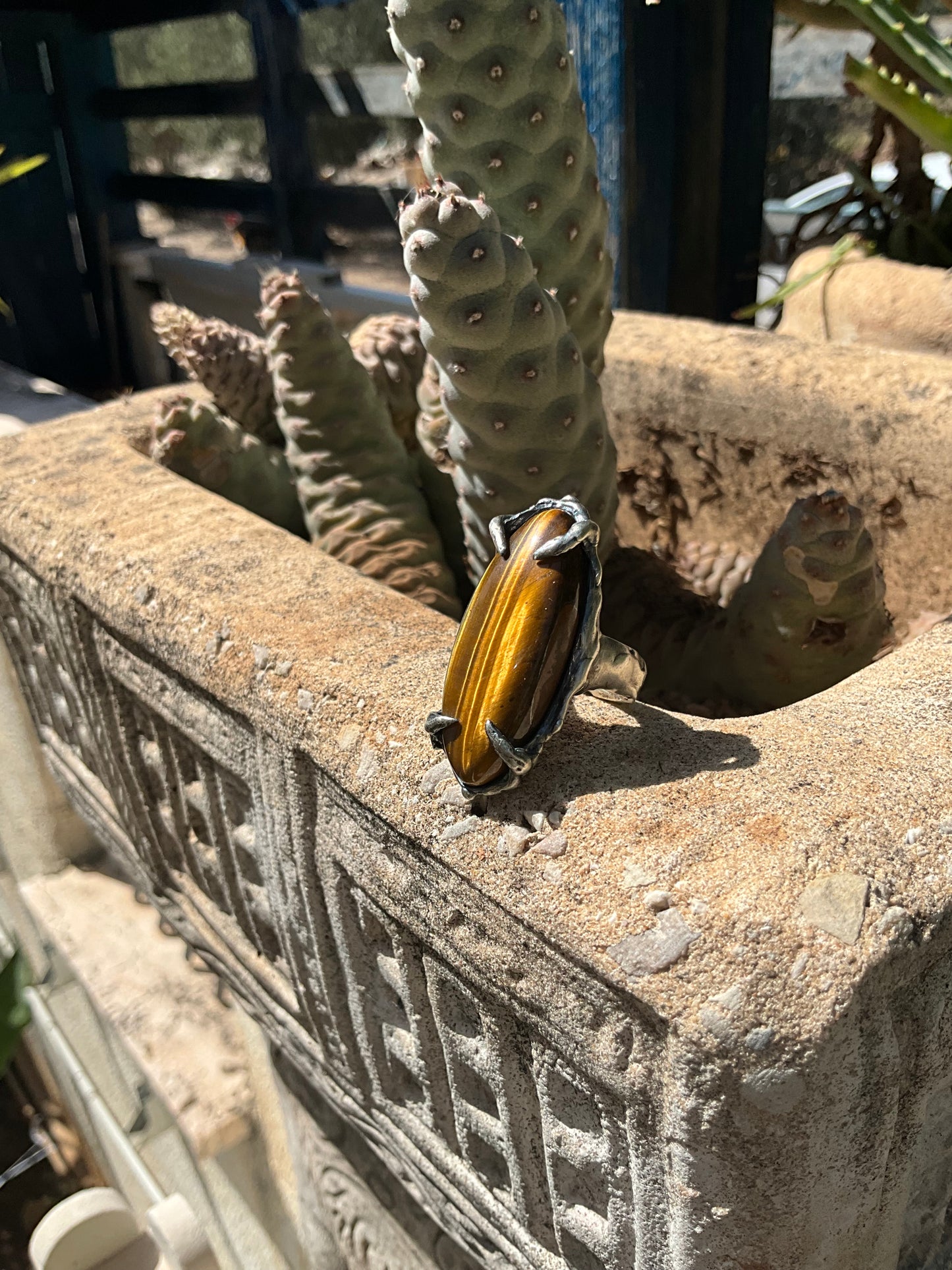 N.10 Tiger Eye Massive Heavy Ring - Pyāra Designs