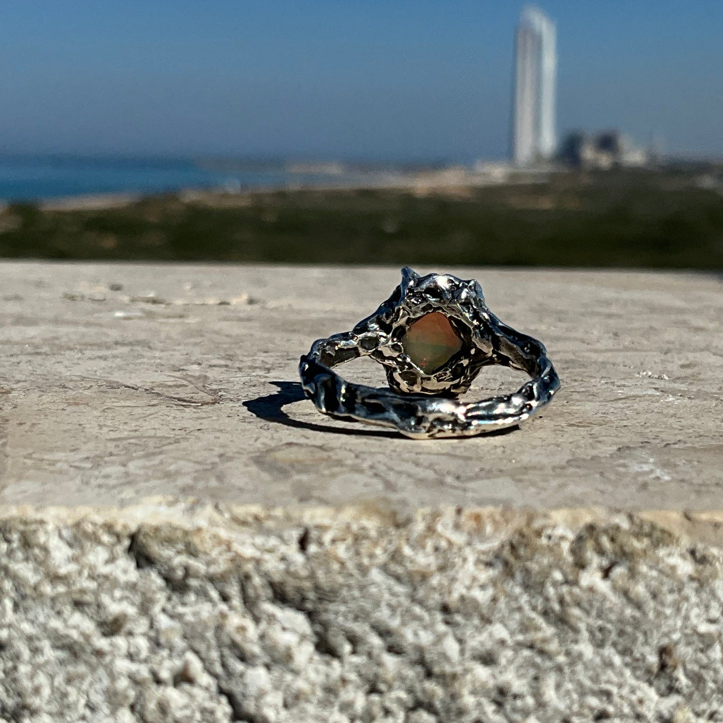 N.5 Ethiopian Opal Unique Ring - Pyāra Designs