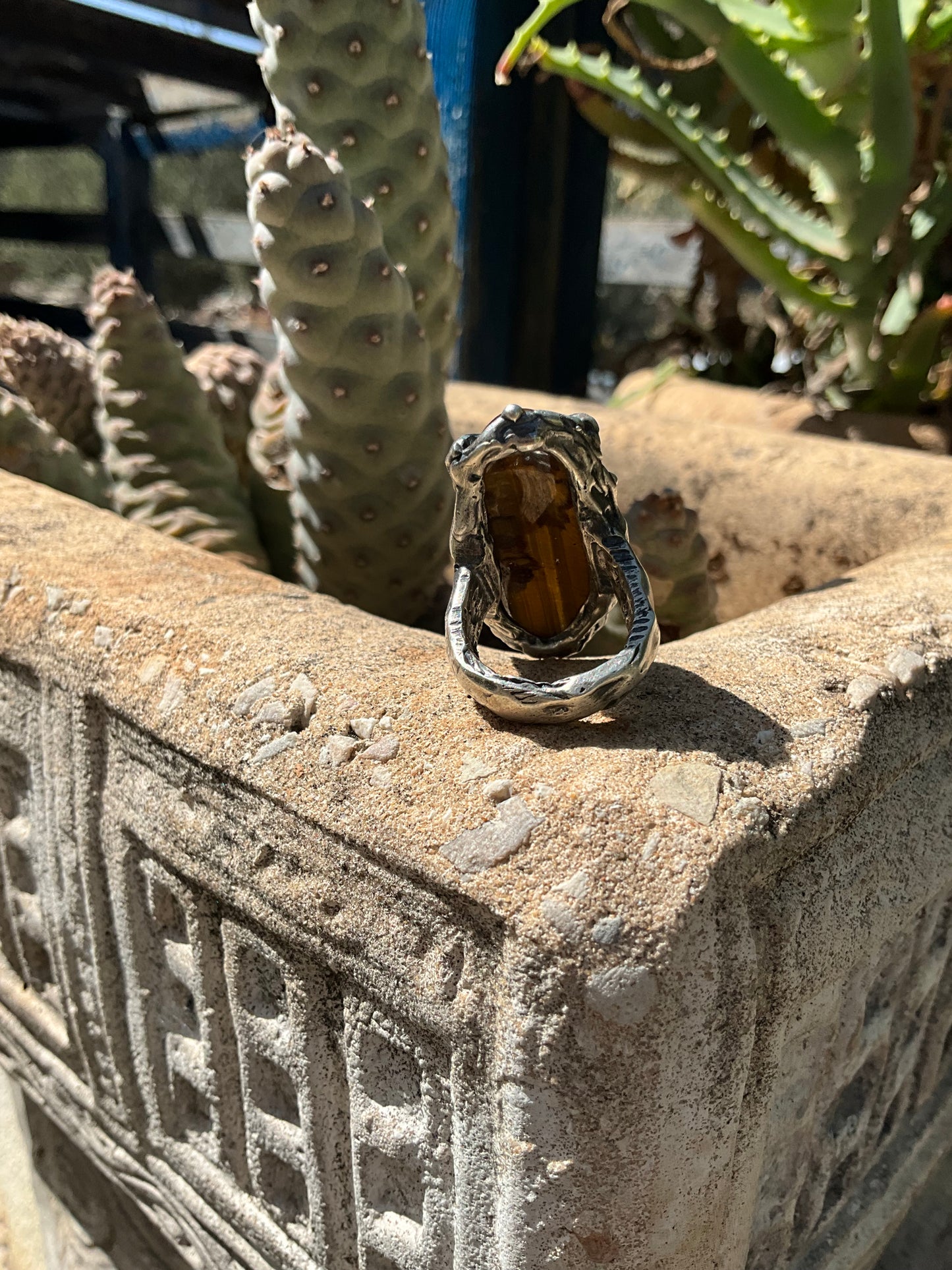 N.10 Tiger Eye Massive Heavy Ring - Pyāra Designs