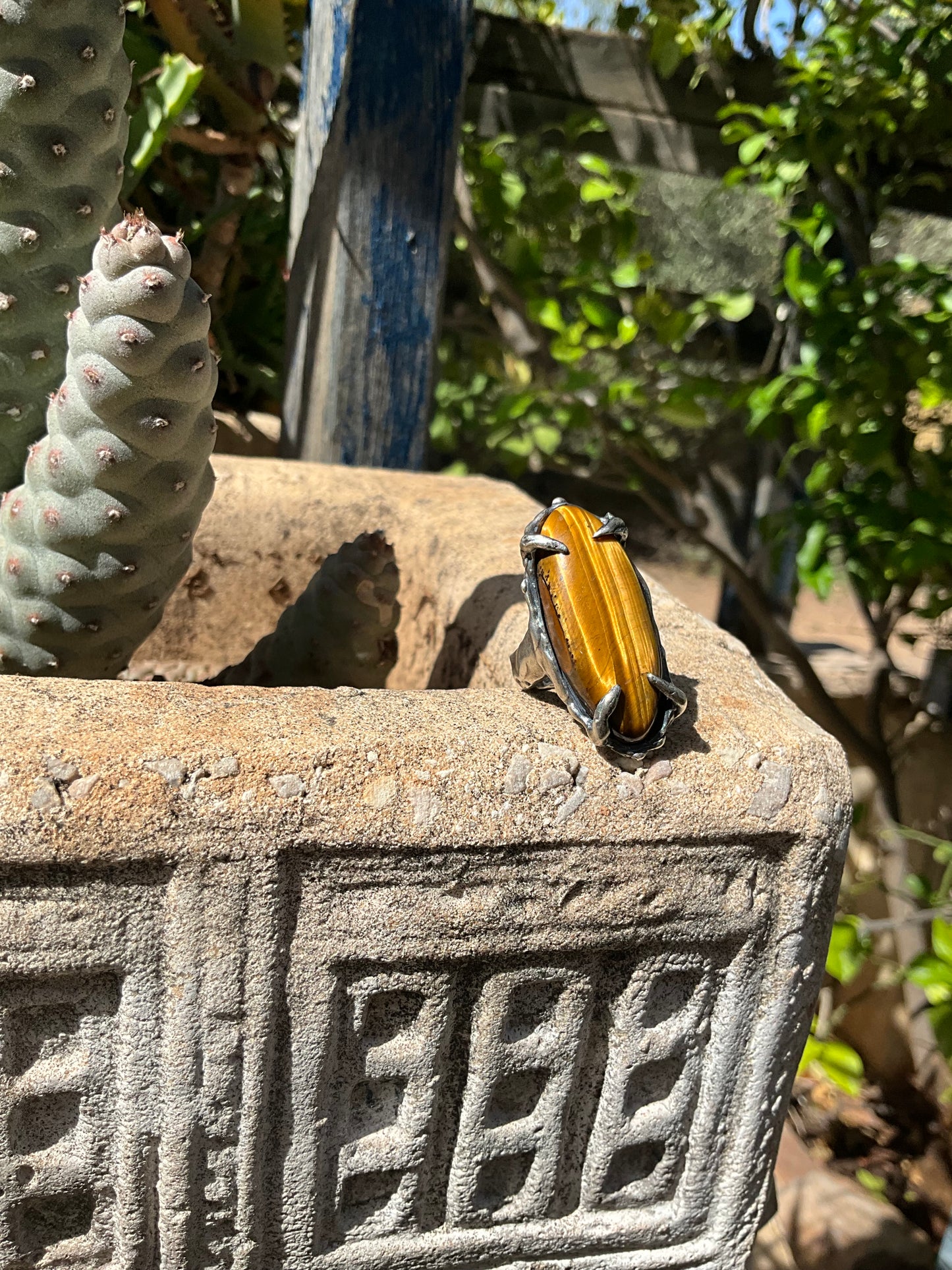 N.10 Tiger Eye Massive Heavy Ring - Pyāra Designs