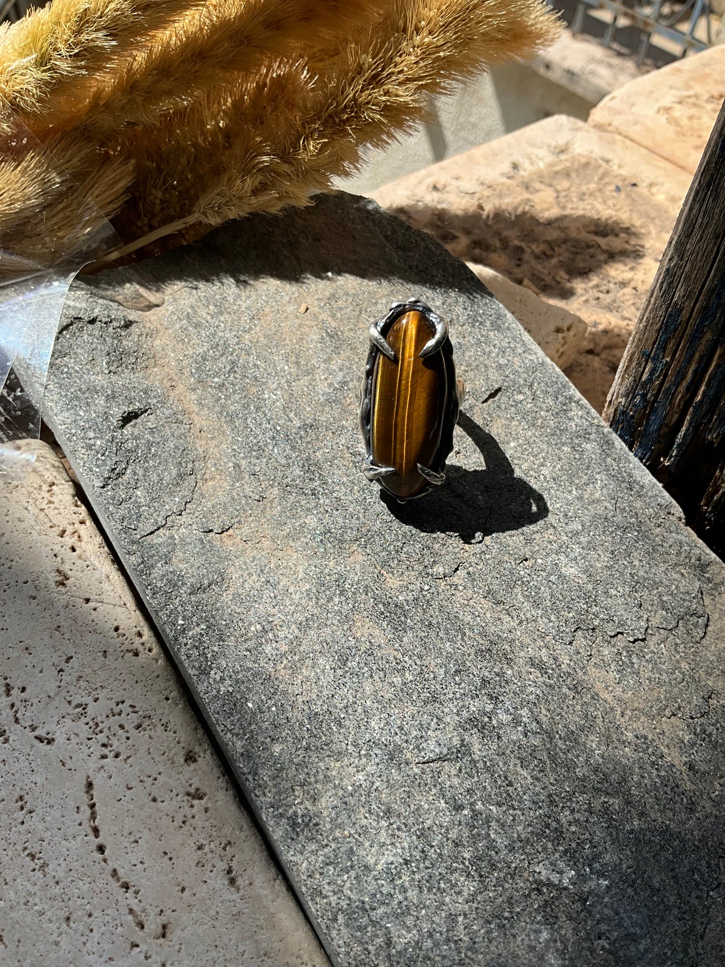 N.10 Tiger Eye Massive Heavy Ring - Pyāra Designs