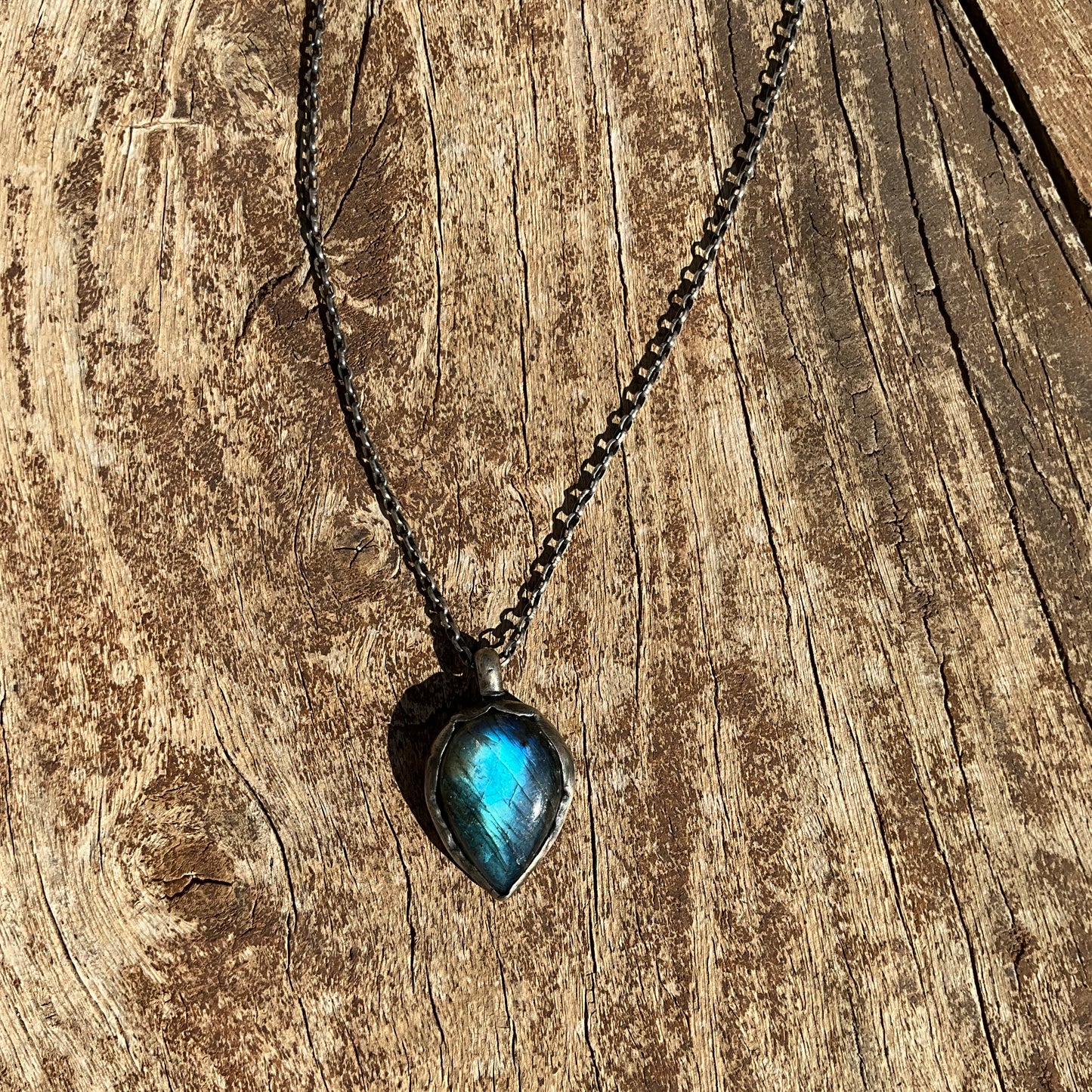 Blue Labradorite Antique Necklace