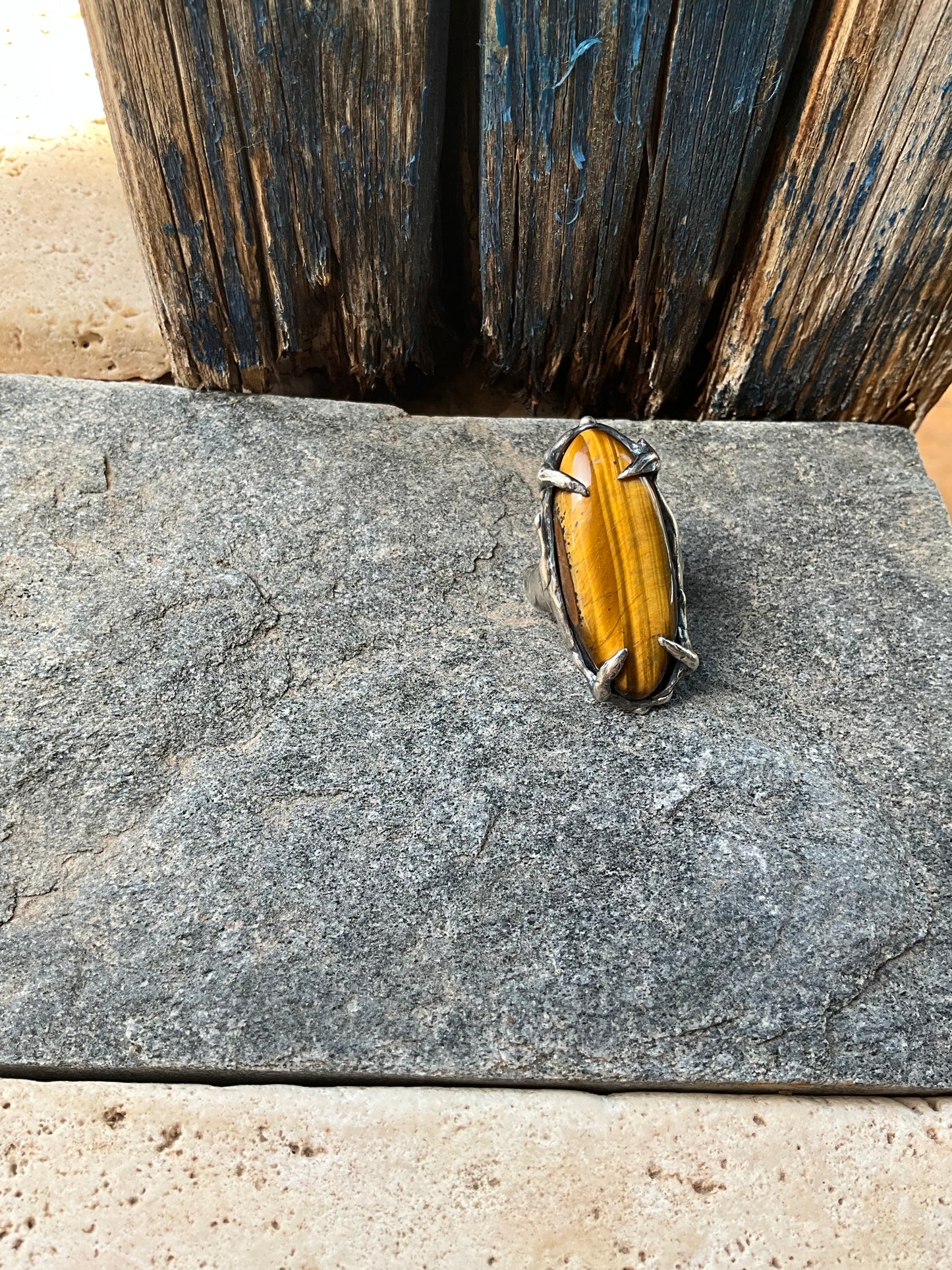 N.10 Tiger Eye Massive Heavy Ring - Pyāra Designs
