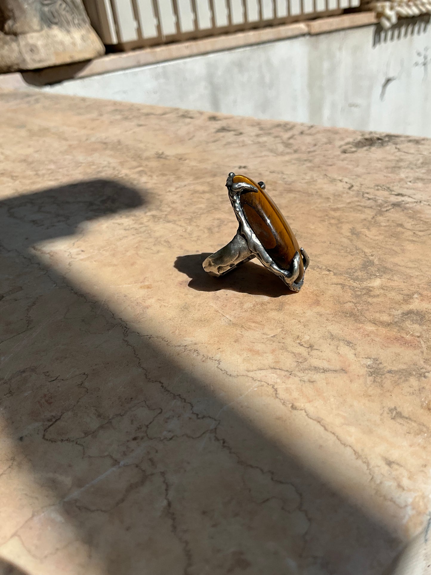N.10 Tiger Eye Massive Heavy Ring - Pyāra Designs