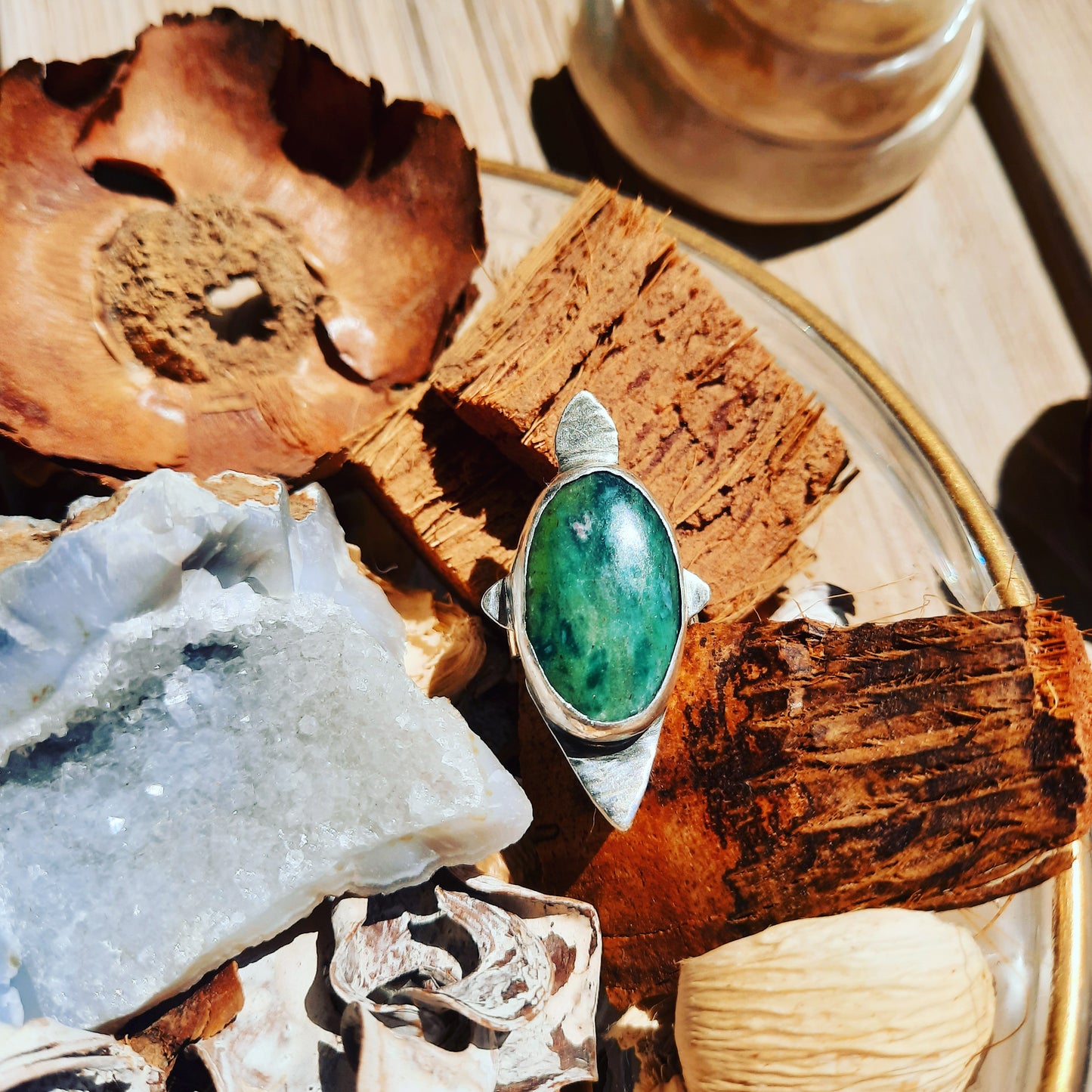 Tertle Rubizoisite One piece ring 𓆉 - Pyāra Designs