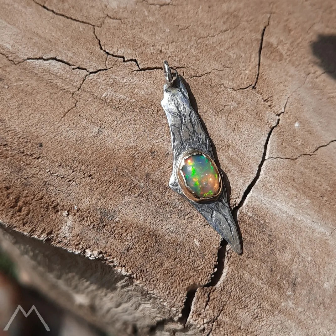 1/1 Ethiopian opal 18k Gold & Sterling Israel land - Pyāra Designs