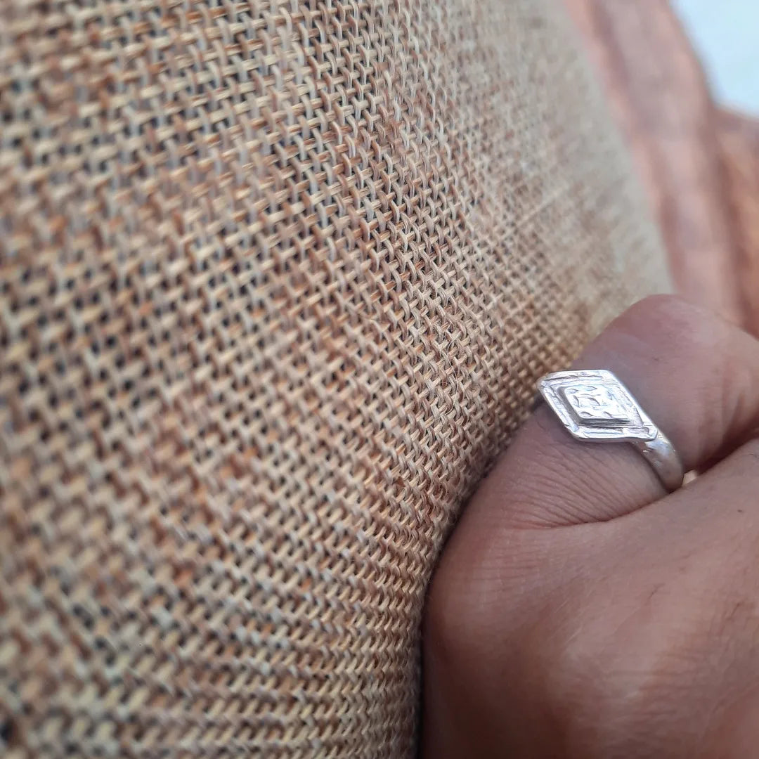 Rhombus Pinky Sterling Ring - Pyāra Designs