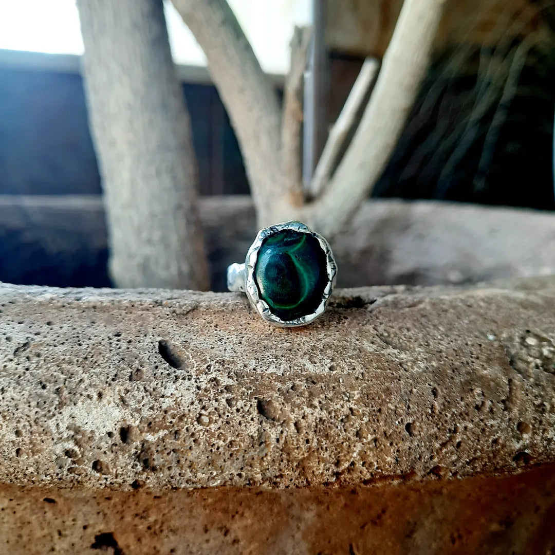 1/1 N.7 MALACHITE RING - Pyāra Designs