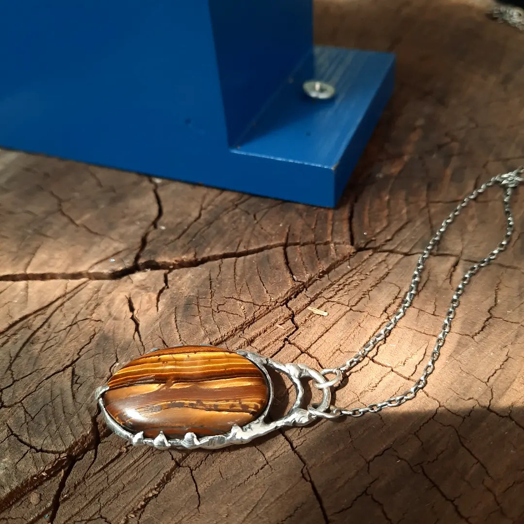 1/1 N.8 TIGER EYE NECKLACE - Pyāra Designs