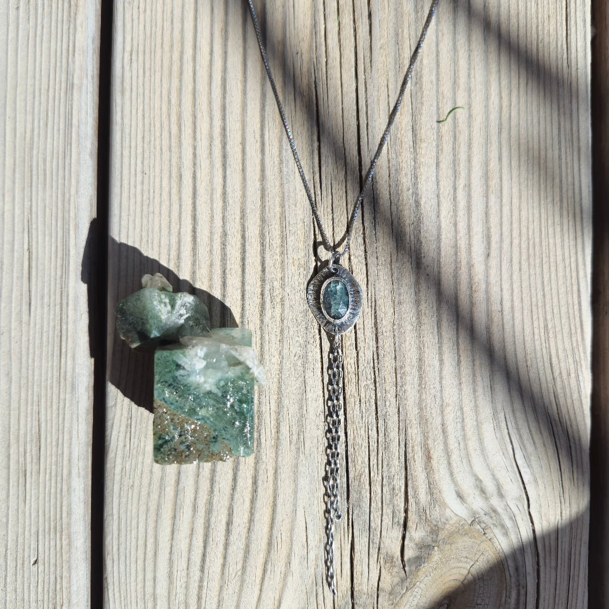 Mint Kyanite Aurora Necklace