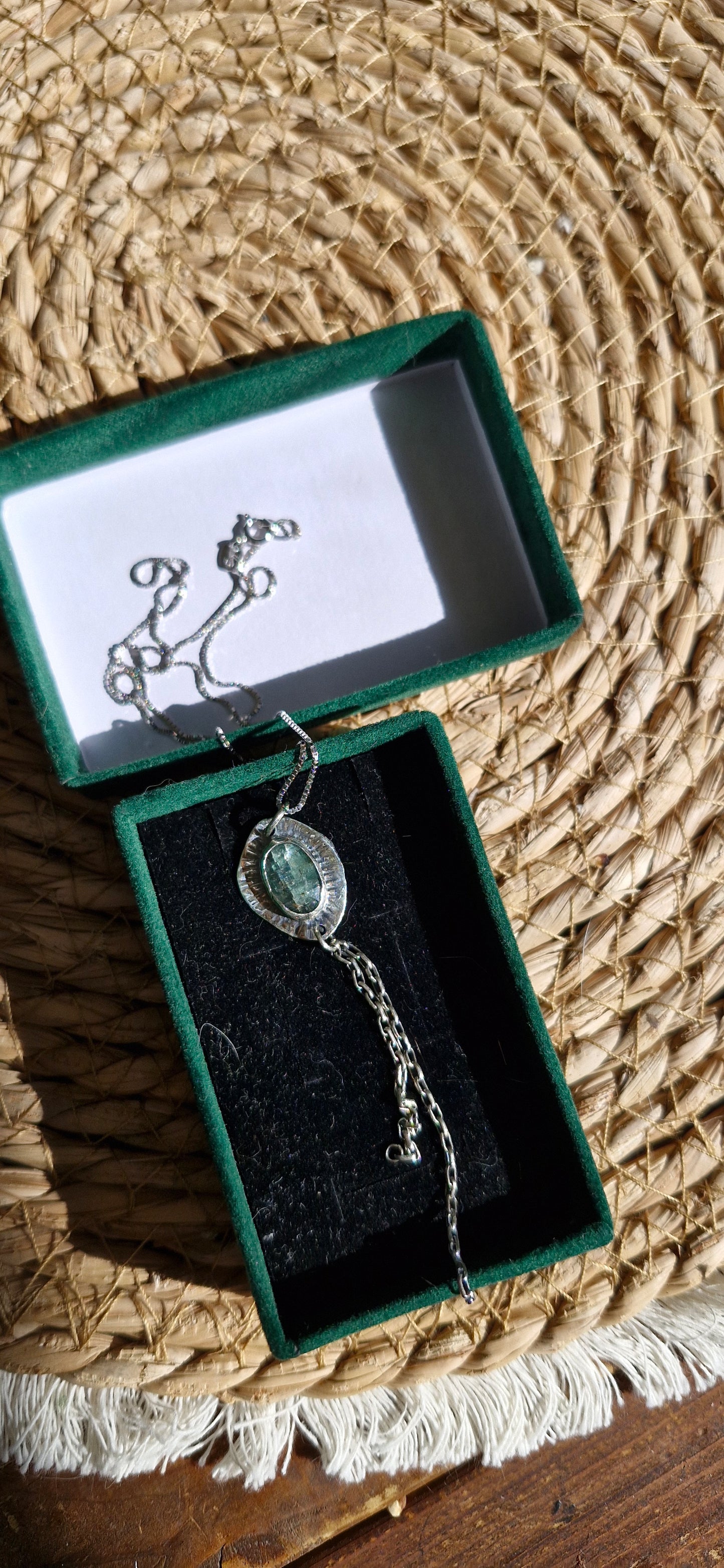 Mint Kyanite Aurora Necklace