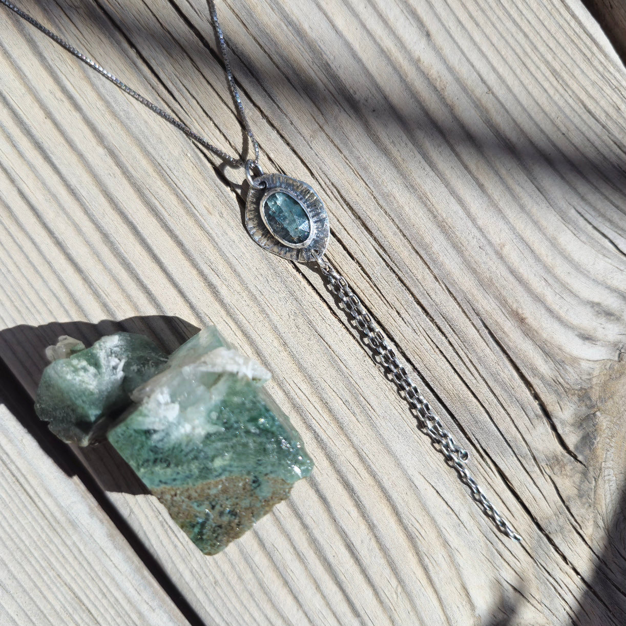 Mint Kyanite Aurora Necklace