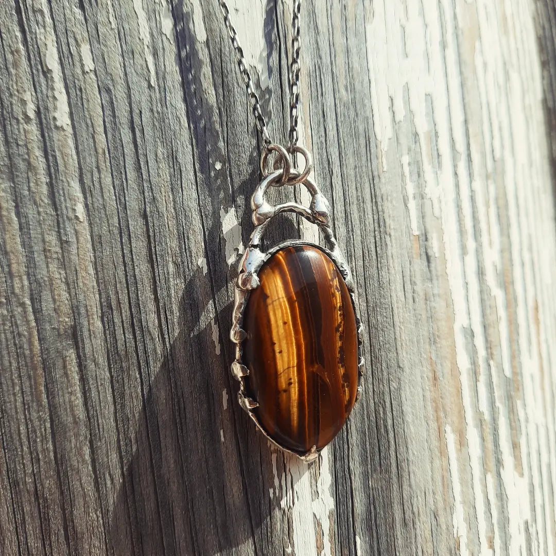 1/1 N.8 TIGER EYE NECKLACE - Pyāra Designs