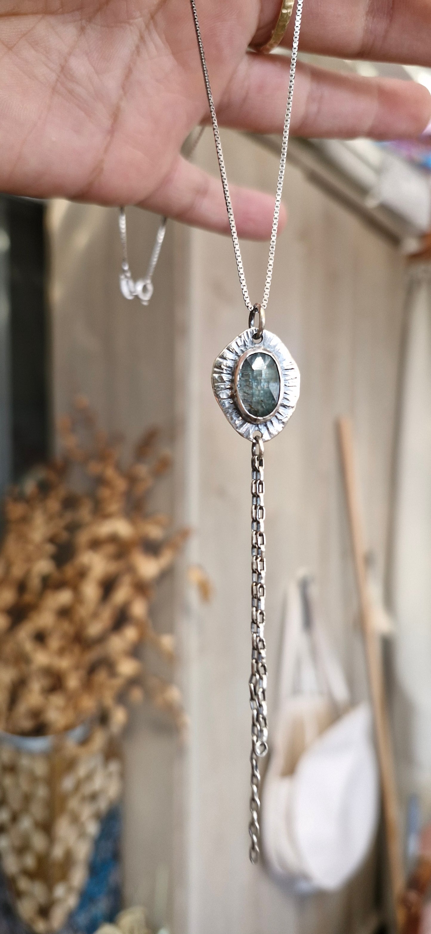 Mint Kyanite Aurora Necklace