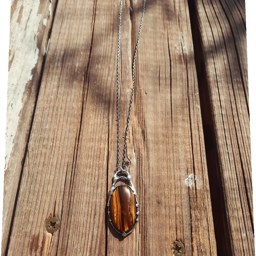 1/1 N.8 TIGER EYE NECKLACE - Pyāra Designs