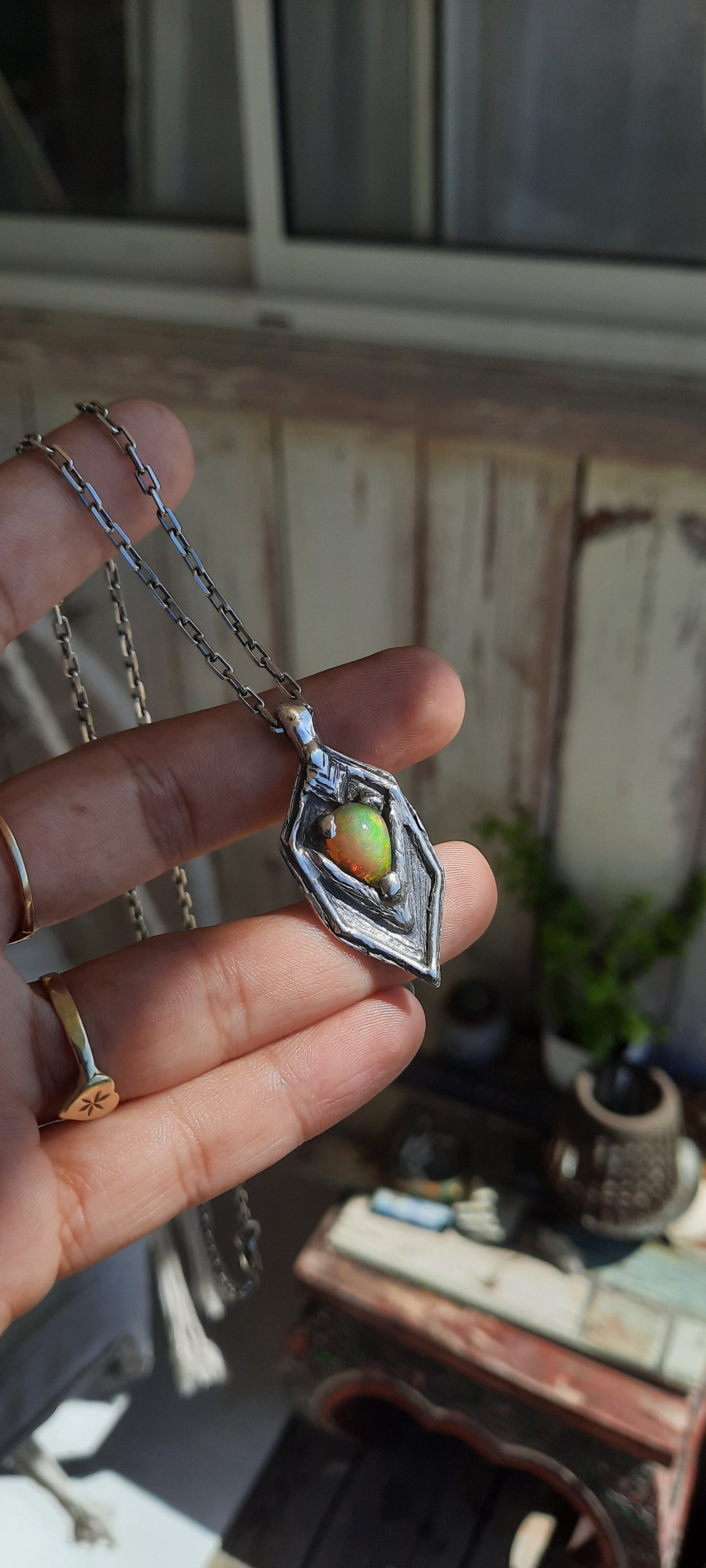 1/1 Massive Warrior Neck Ethiopian Opal - Pyāra Designs
