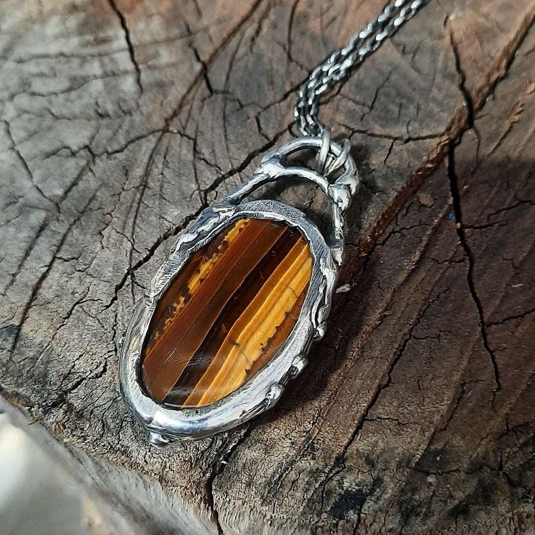 1/1 N.8 TIGER EYE NECKLACE - Pyāra Designs