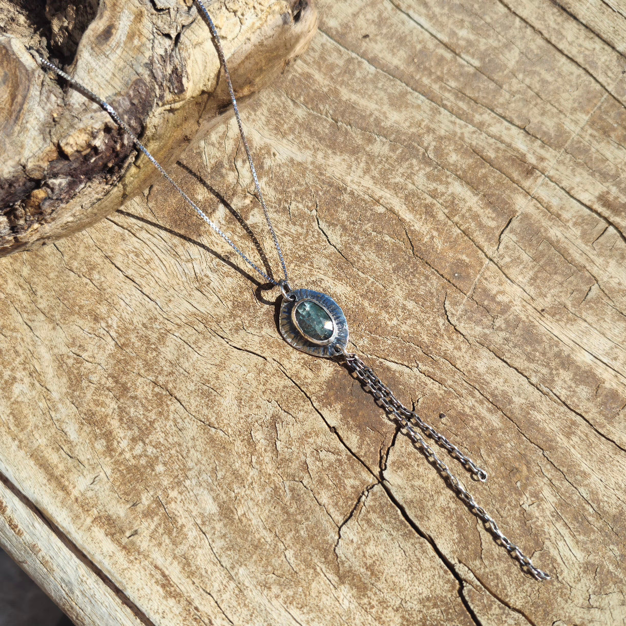 Mint Kyanite Aurora Necklace