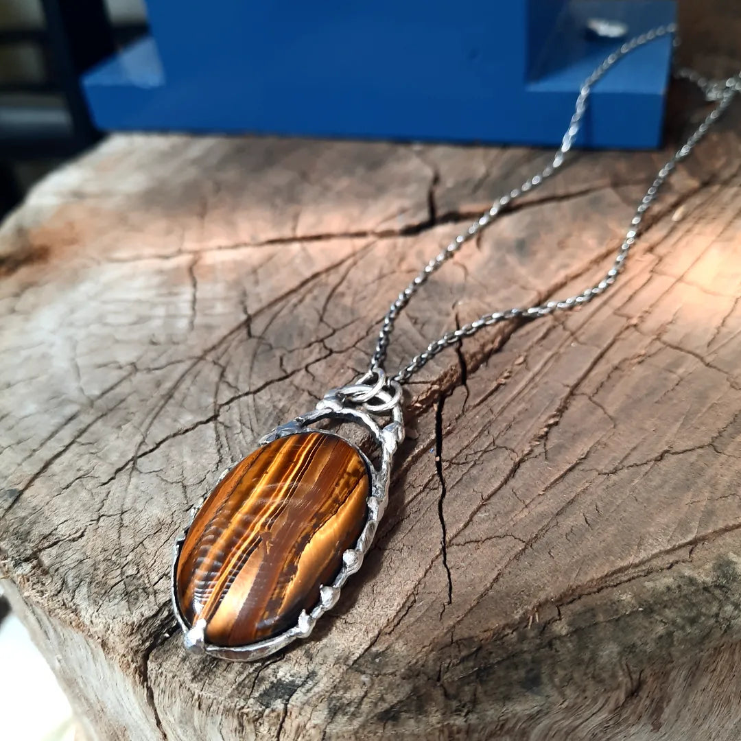 1/1 N.8 TIGER EYE NECKLACE - Pyāra Designs