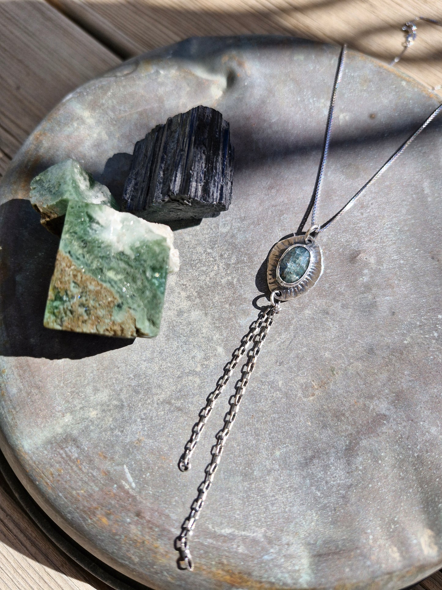 Mint Kyanite Aurora Necklace