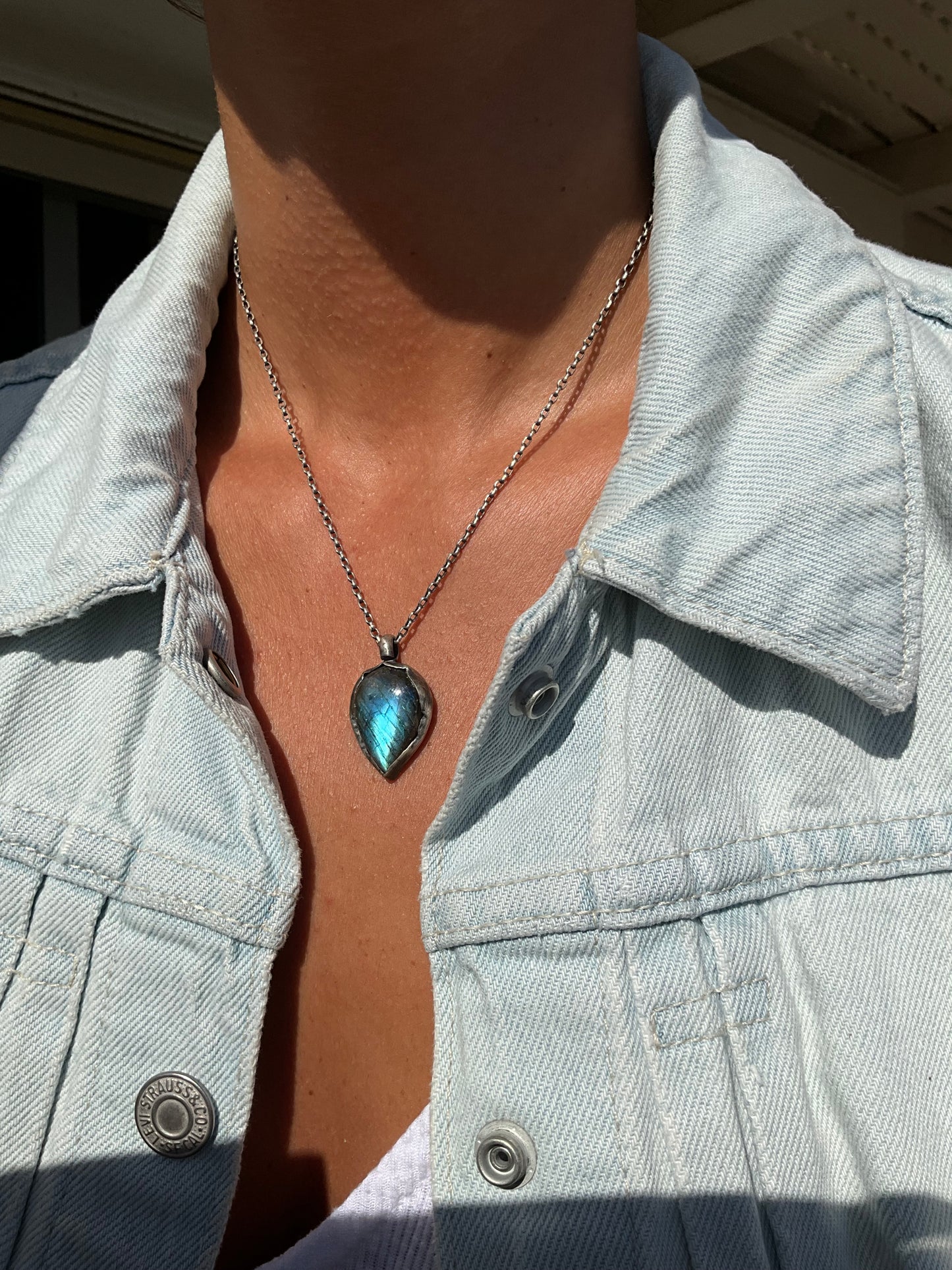 Blue Labradorite Antique Necklace