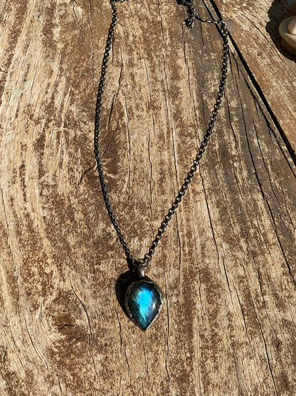 Blue Labradorite Antique Necklace