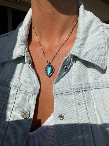 Blue Labradorite Antique Necklace