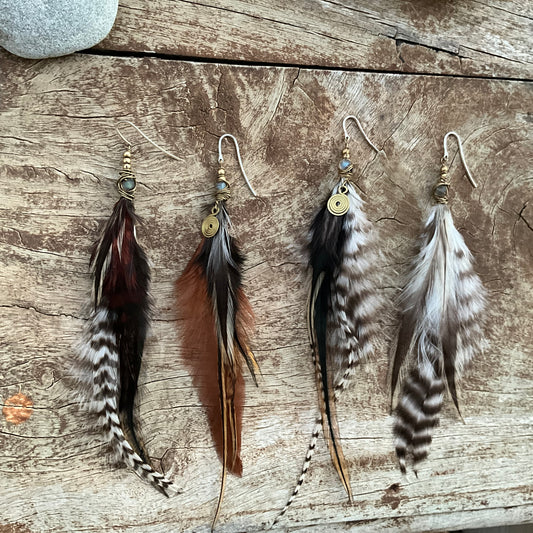 Short Feathers Earring