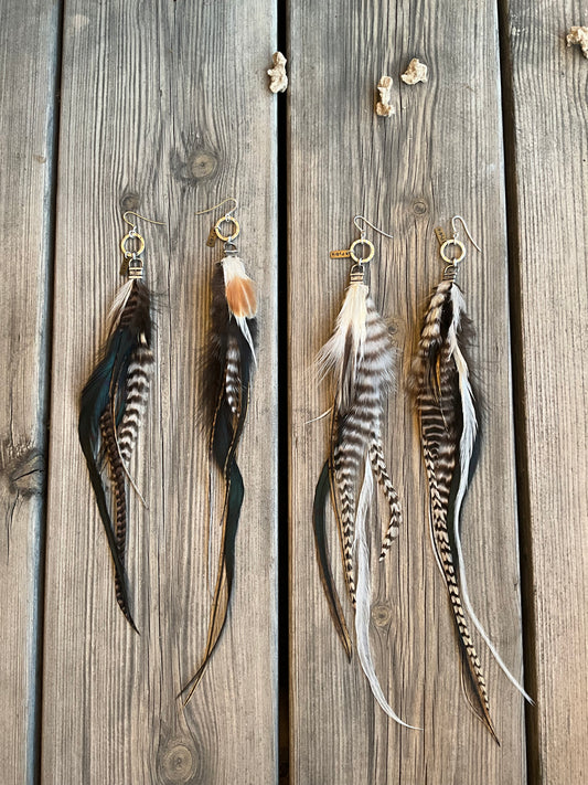 Long Feathers Earring