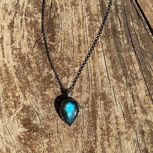 Blue Labradorite Antique Necklace