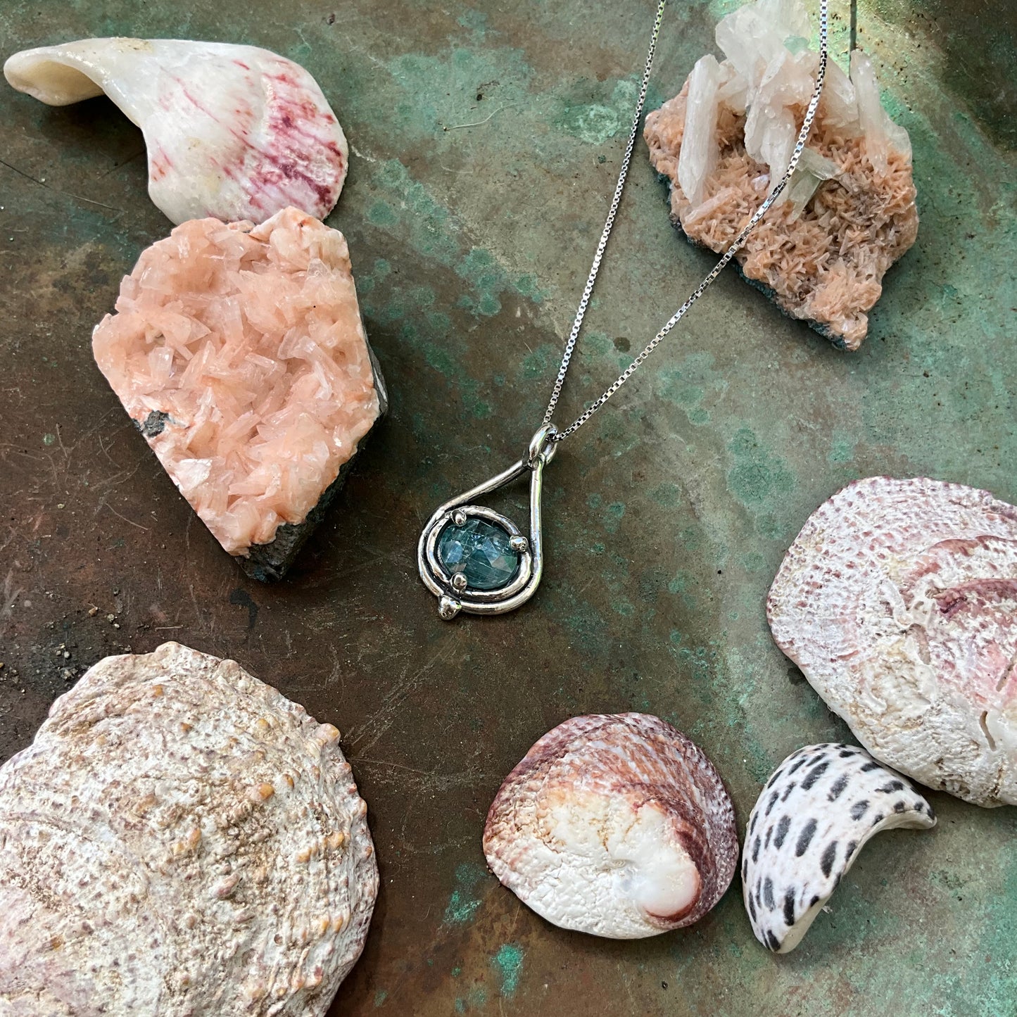 Aqua Kyanite Ariel Necklace 1