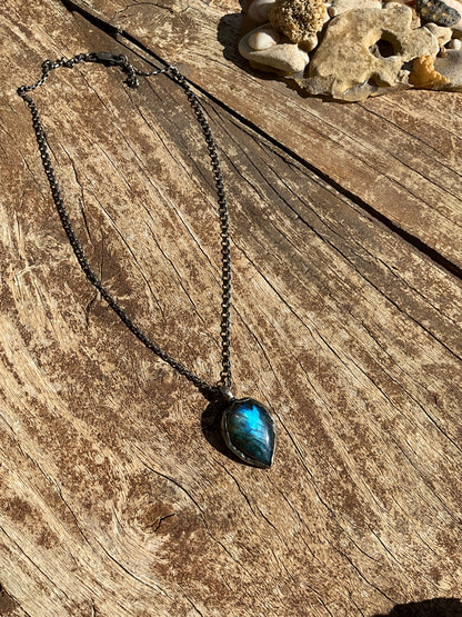 Blue Labradorite Antique Necklace