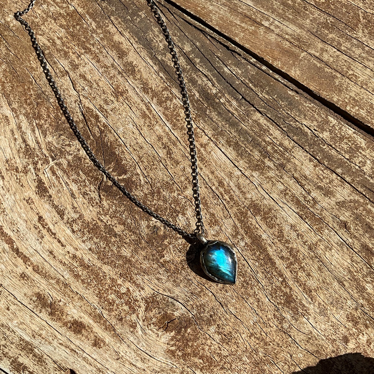 Blue Labradorite Antique Necklace