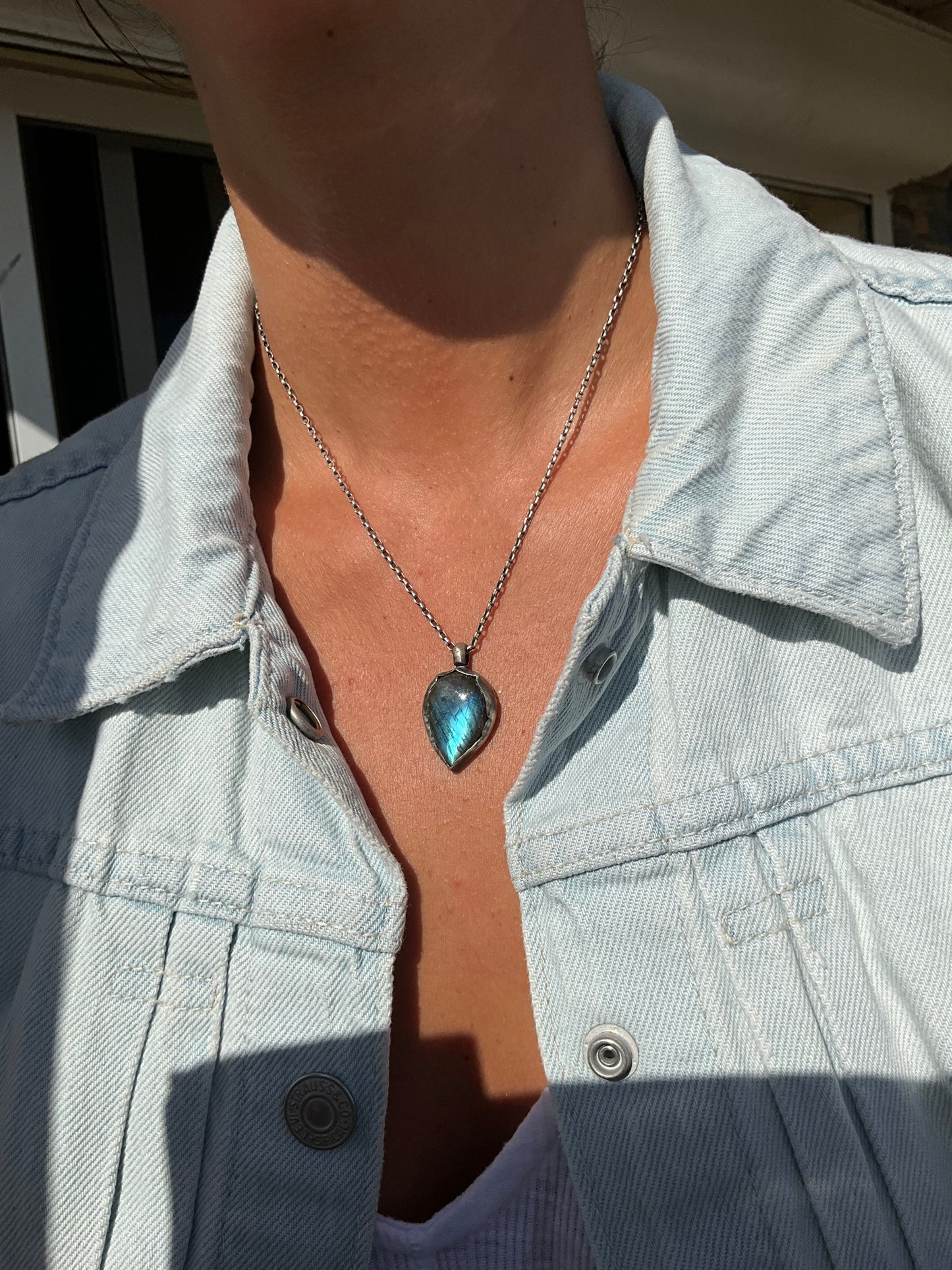 Blue Labradorite Antique Necklace