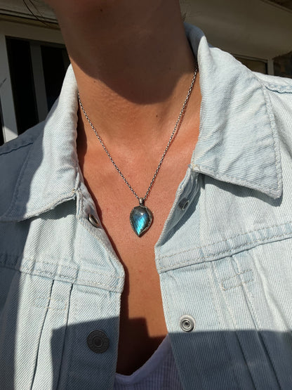 Blue Labradorite Antique Necklace