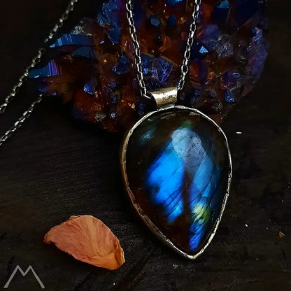 DARK Blue Massive Labradorite Neck - Pyāra Designs