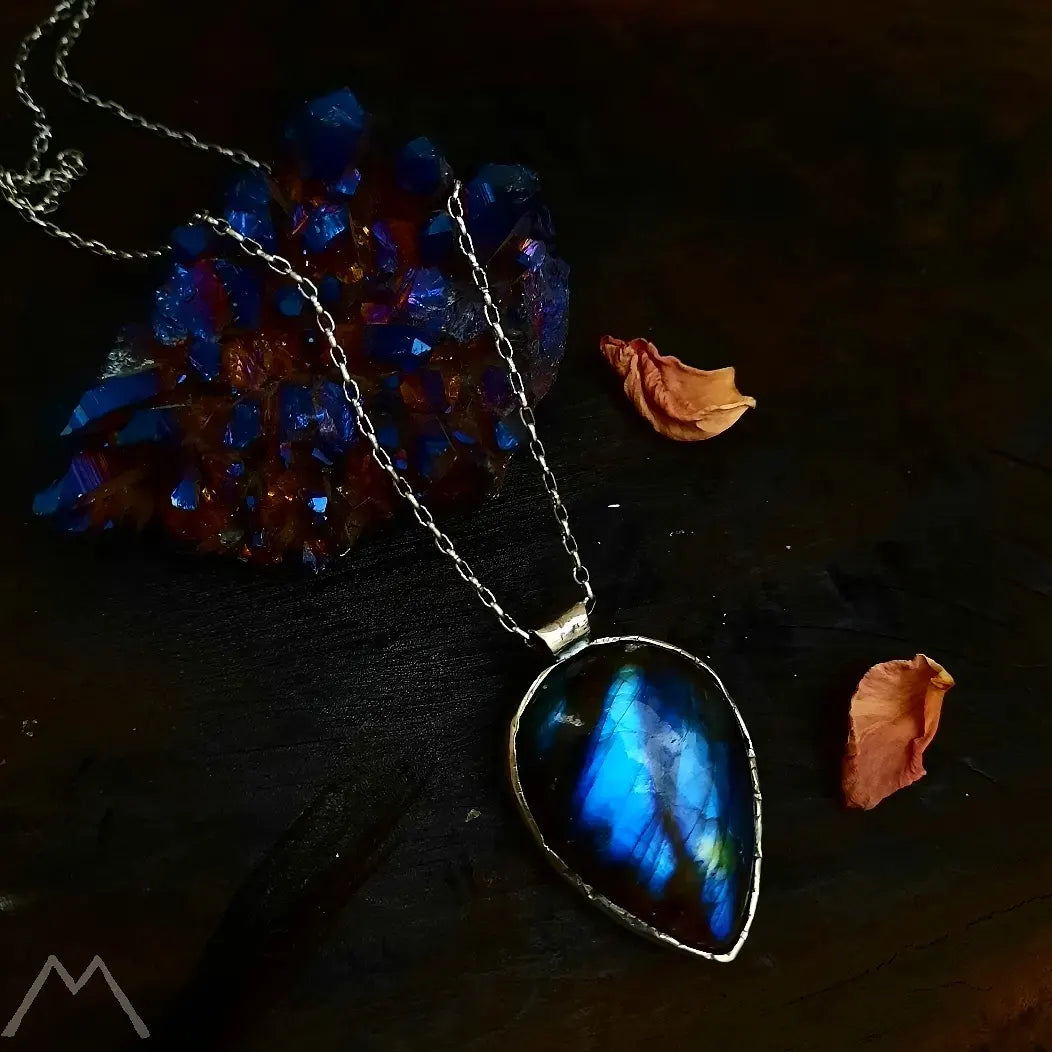 DARK Blue Massive Labradorite Neck - Pyāra Designs