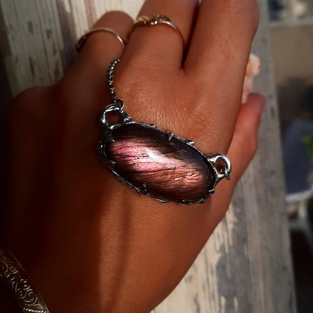 1/1 N.12 Heavy Pink Queen Sterling Choker - Pyāra Designs