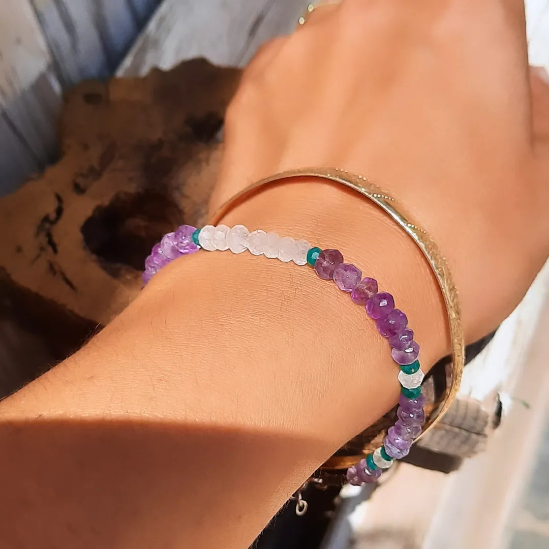 Jasmine Gemstone Bracelet - Pyāra Designs