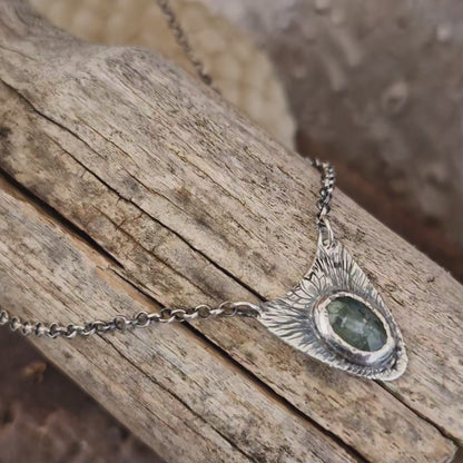 Green Kyanite Lotus Necklace