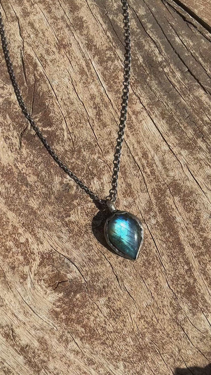 Blue Labradorite Antique Necklace